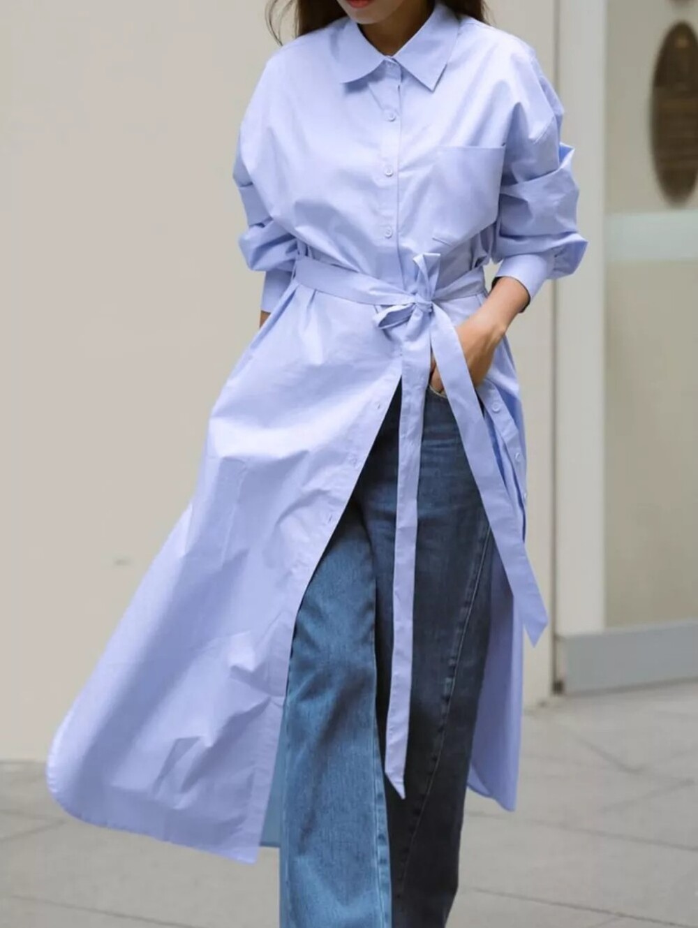 Longline Button-Down Shirt
